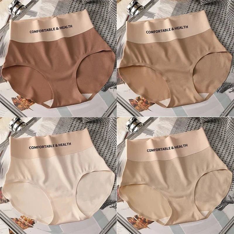 FallSweet 4PCS High Quality Women's Cotton Panties Seamless Briefs Plus Size Woman Lingerie Sexy Female Invisible Underwear M-XL - A-1 Thread Vault