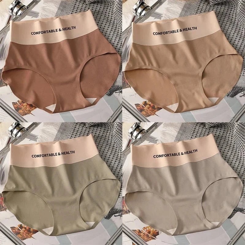 FallSweet 4PCS High Quality Women's Cotton Panties Seamless Briefs Plus Size Woman Lingerie Sexy Female Invisible Underwear M-XL - A-1 Thread Vault