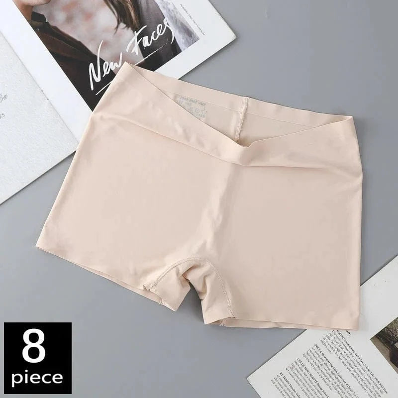 FallSweet 8PCS Anti-See-Through Ice Silk Breathable Seamless Panties for Woman Soft Breathable Underwear Sexy Female Lingerie - A-1 Thread Vault
