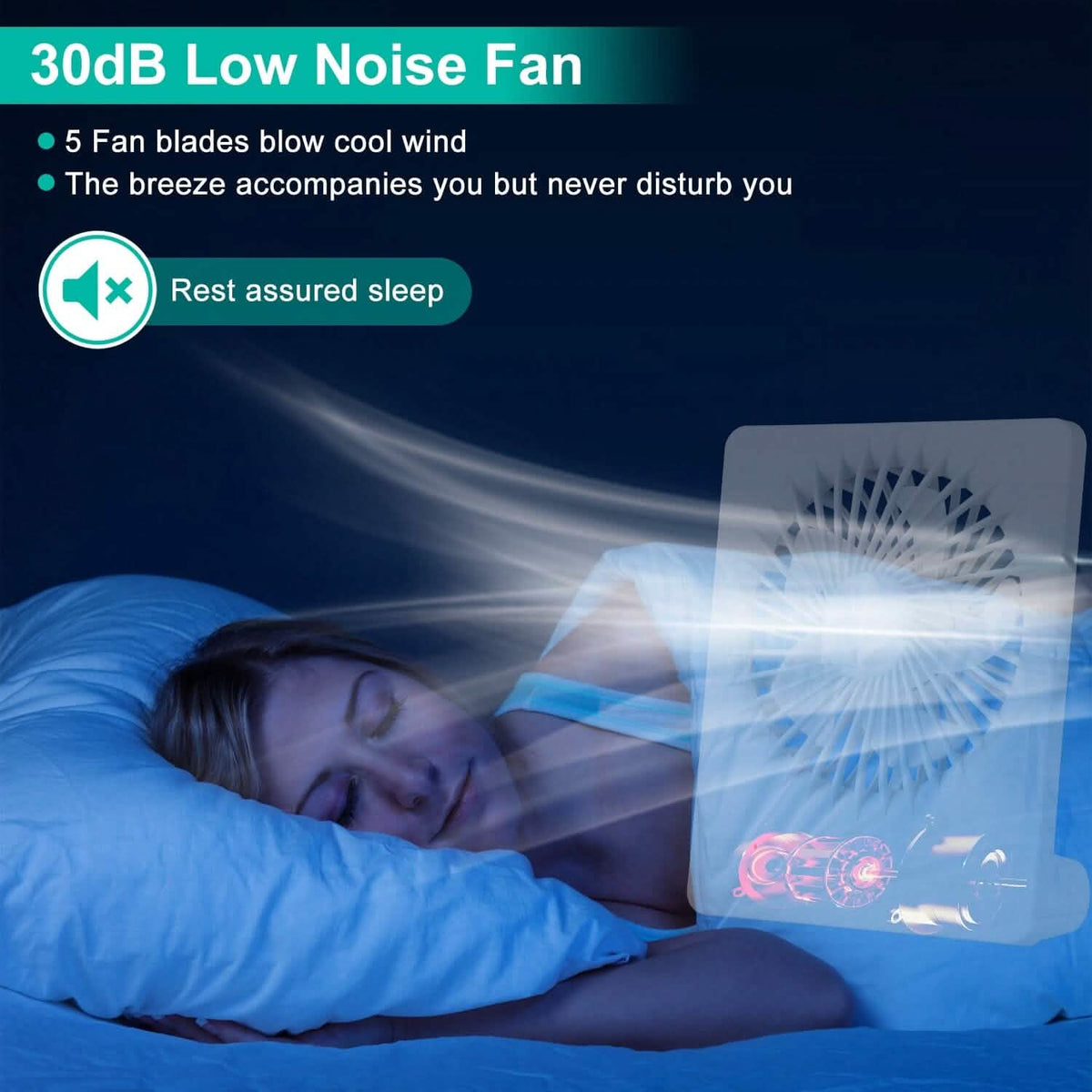Fan USB Rechargeable Table Portable Desk Cooling Fan - A-1 Thread Vault