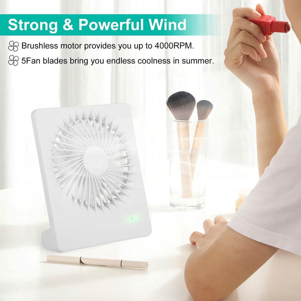 Fan USB Rechargeable Table Portable Desk Cooling Fan - A-1 Thread Vault