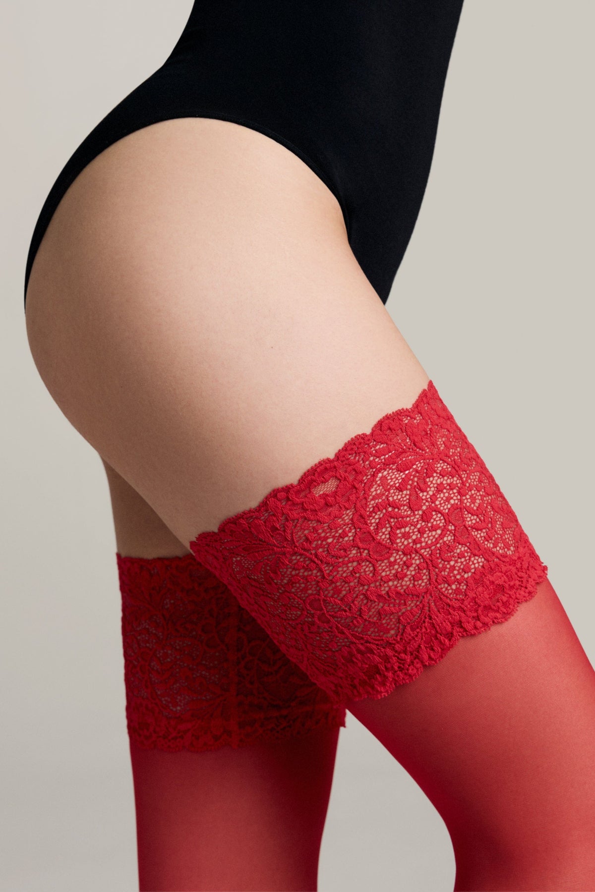 Fantasy Stockings Conte Amour - Openwork Elastic Band and Silk Effect - A-1 Thread Vault