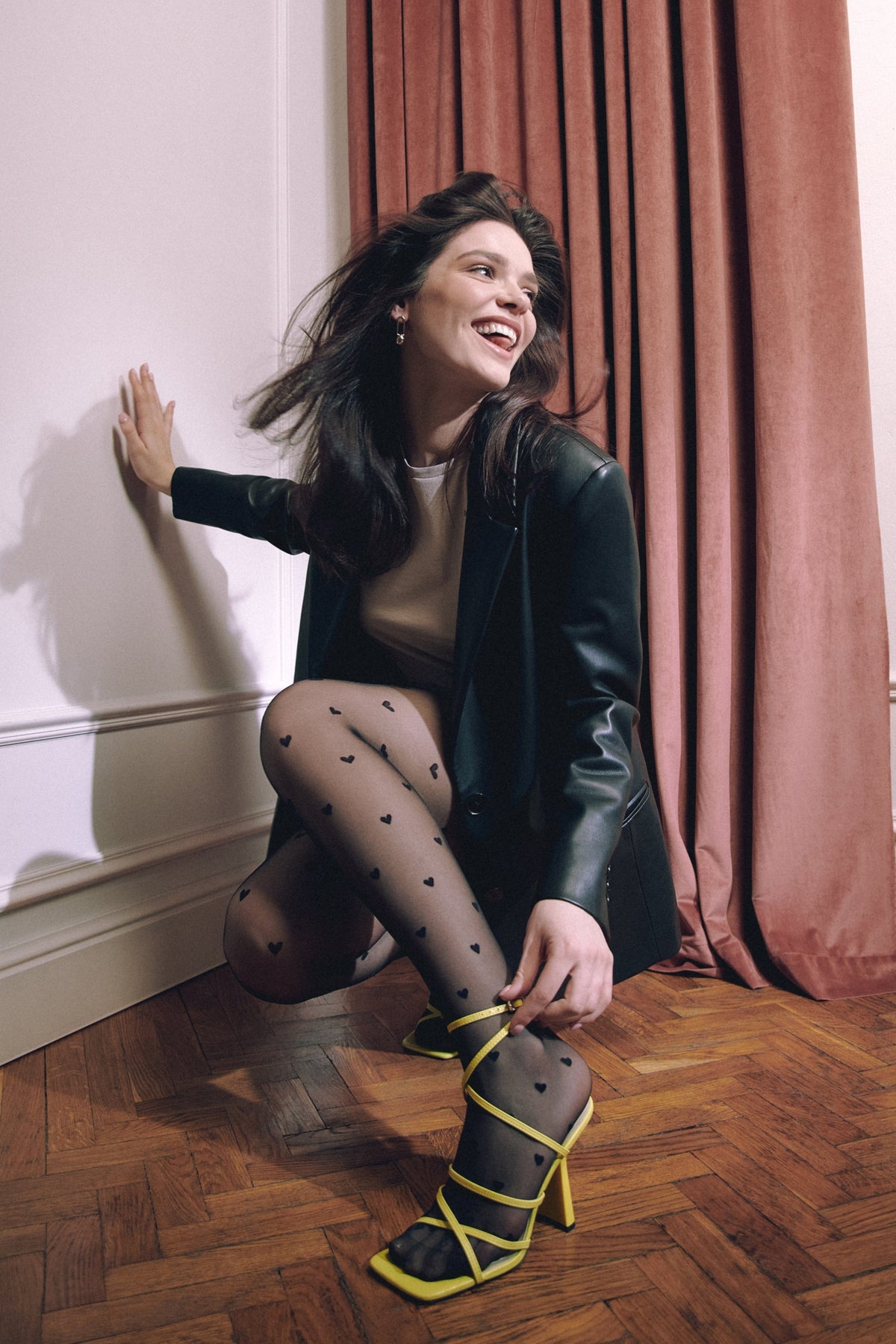 Fantasy Tights Conte Bonheur - Hearts Pattern - A-1 Thread Vault