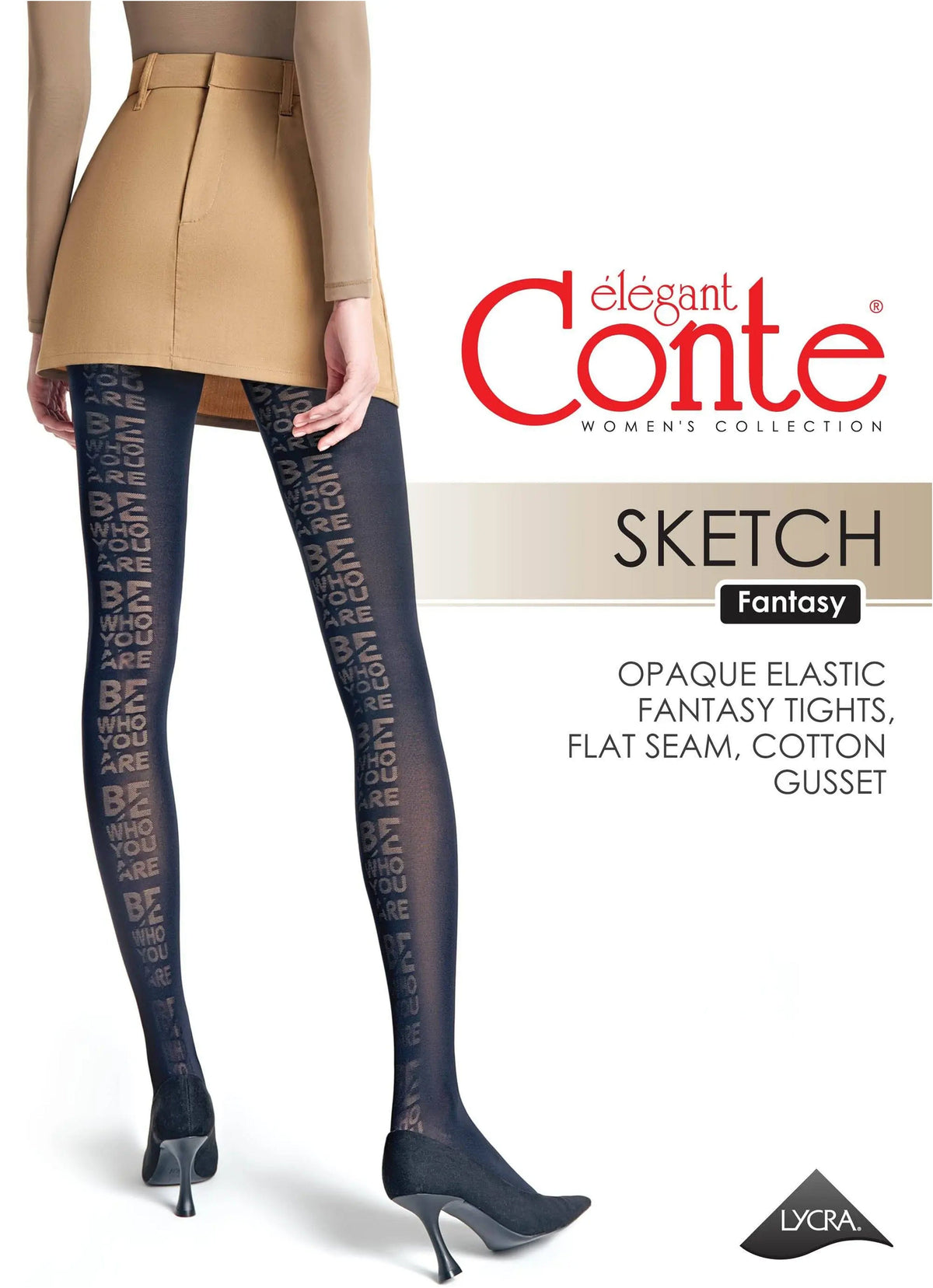 Fantasy Tights Conte Sketch - with Inscriptions - A-1 Thread Vault