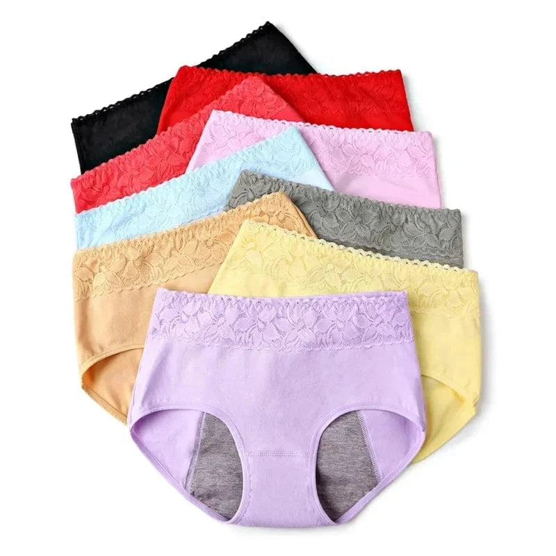 Female Physiological Pants Leak Proof Menstrual Women Underwear Period Panties Cotton Health Seamless Briefs In the waist Warm - A-1 Thread Vault