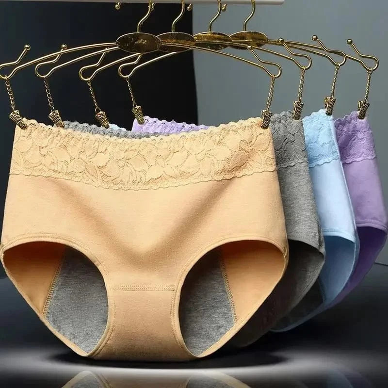 Female Physiological Pants Leak Proof Menstrual Women Underwear Period Panties Cotton Health Seamless Briefs In the waist Warm - A-1 Thread Vault