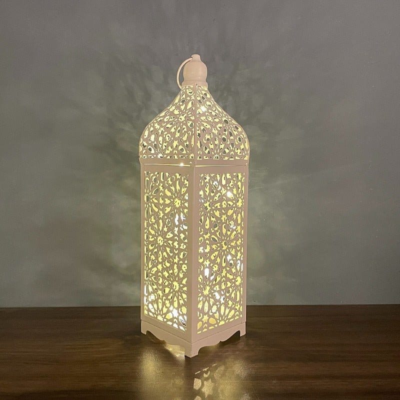 Festive Home Craft Decor Ramadan Hollow Moroccan Iron Lantern (MAC498) - A-1 Thread Vault