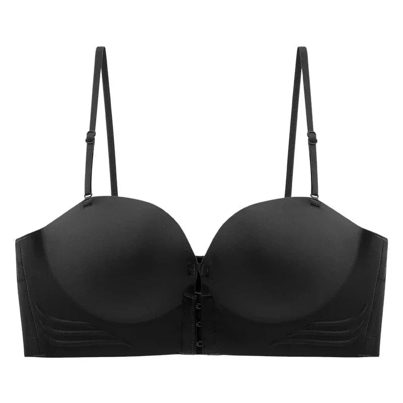 FINETOO Front Closure Sexy Push Up Bra Women Invisible Bras Underwear Lingerie For Female Brassiere Strapless Seamless Bralette - A-1 Thread Vault