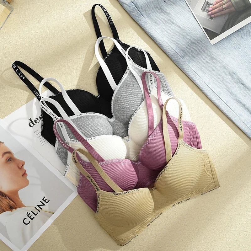 FINETOO Women Underwear Small Chest Sexy Push Up Lingerie Seamless Bra for Women Comfortable Everyday Bra Thick Bralette 32-38AB - A-1 Thread Vault