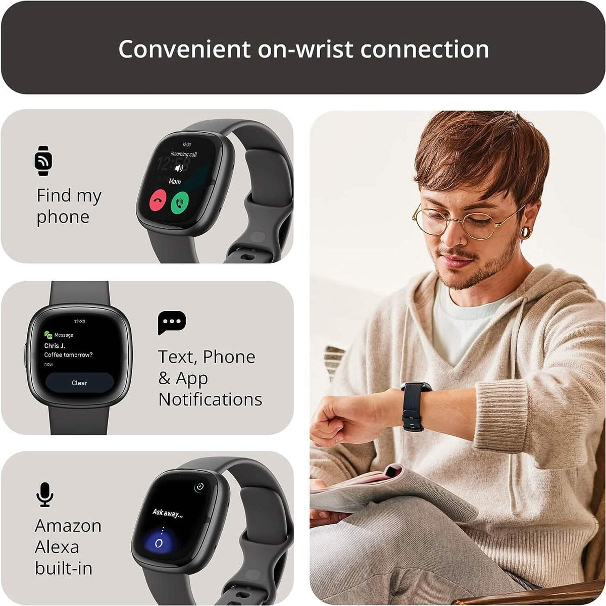 Fitbit Sense 2 Advanced Health and Fitness Smartwatch (Refurbished) - A-1 Thread Vault
