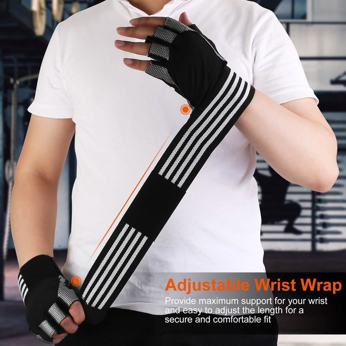 Fitness Workout Gloves with Wrist Wrap Strap - A-1 Thread Vault