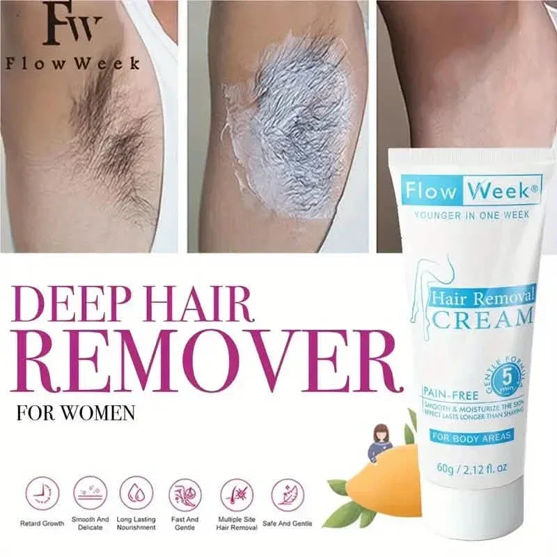 FlowWeek Painless and Irritation-Free Permanent Hair Removal Cream - A-1 Thread Vault