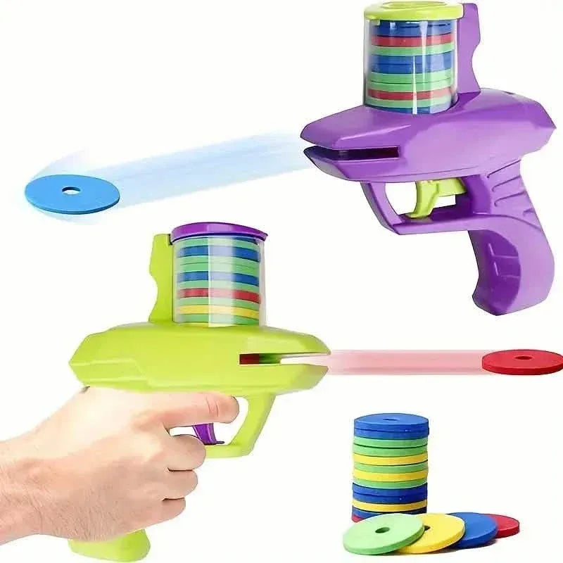 Flying Foam Disc Launcher Handheld Shooter Game - A-1 Thread Vault