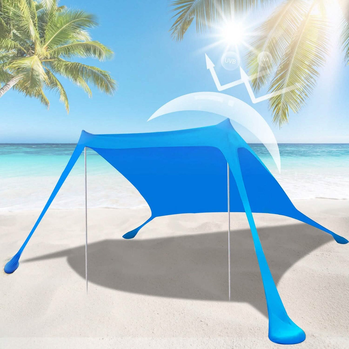 Foldable Beach Canopy Tent Collapsible Shade - A-1 Thread Vault