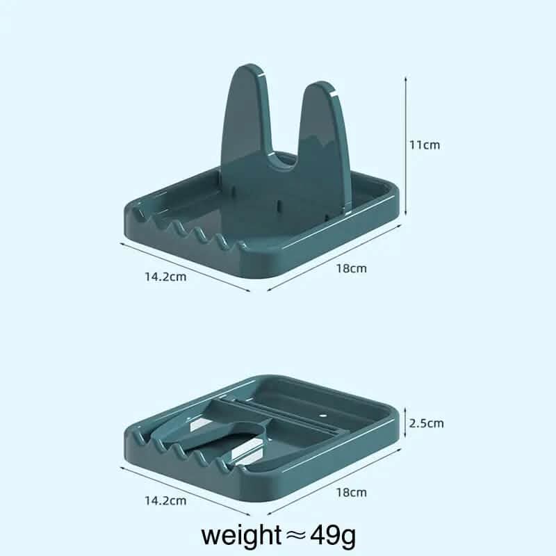 Foldable Pot Lid Rack Plastic Spoon Holder Stand Kitchen Supplies Organizer - A-1 Thread Vault