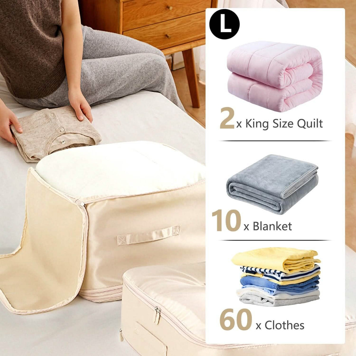 Foldable Storage Bag with Dual Zippers - A-1 Thread Vault
