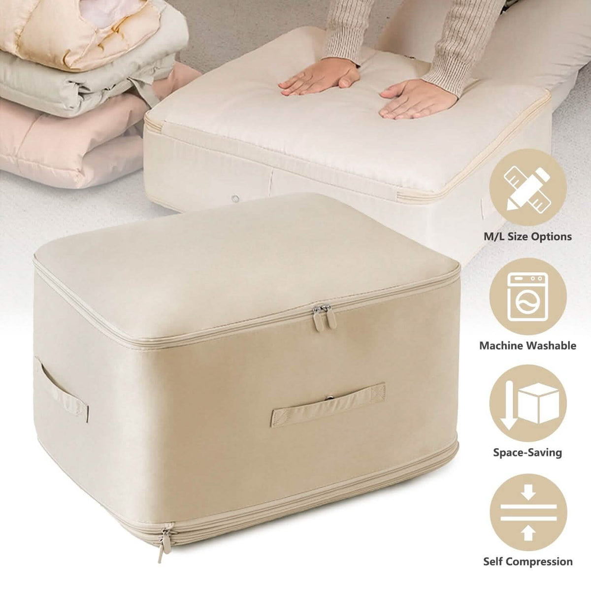 Foldable Storage Bag with Dual Zippers - A-1 Thread Vault