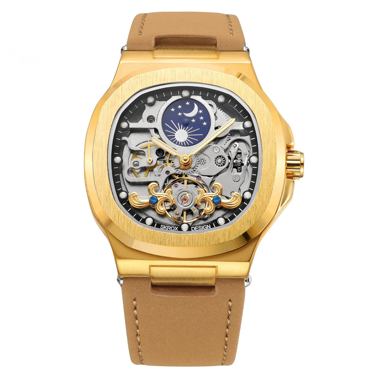 Full-automatic Mechanical Tourbillon Hollow Men's Watch - A-1 Thread Vault