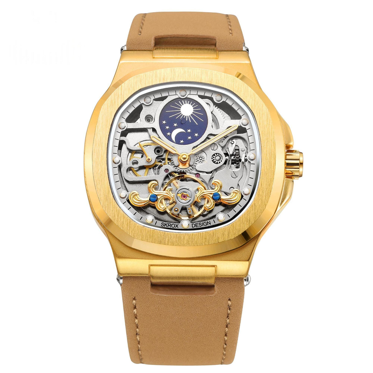 Full-automatic Mechanical Tourbillon Hollow Men's Watch - A-1 Thread Vault