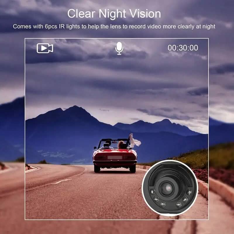 Full HD 1080P Camera Dash Cam with 140° Wide Angle View and IR Night Vision - A-1 Thread Vault