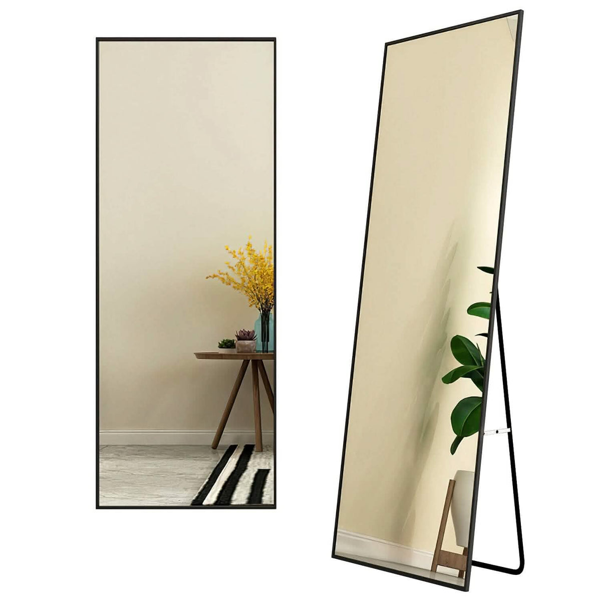 Full Length Mirror Aluminum Alloy Wall Mirror Free Standing Floor - A-1 Thread Vault