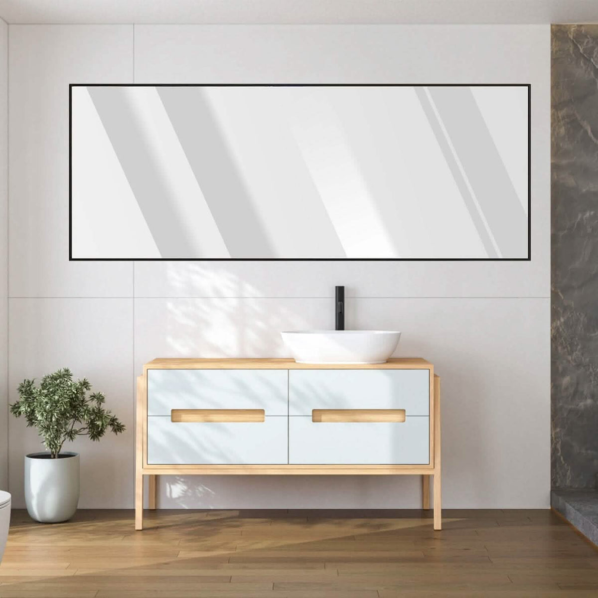 Full Length Mirror Aluminum Alloy Wall Mirror Free Standing Floor - A-1 Thread Vault