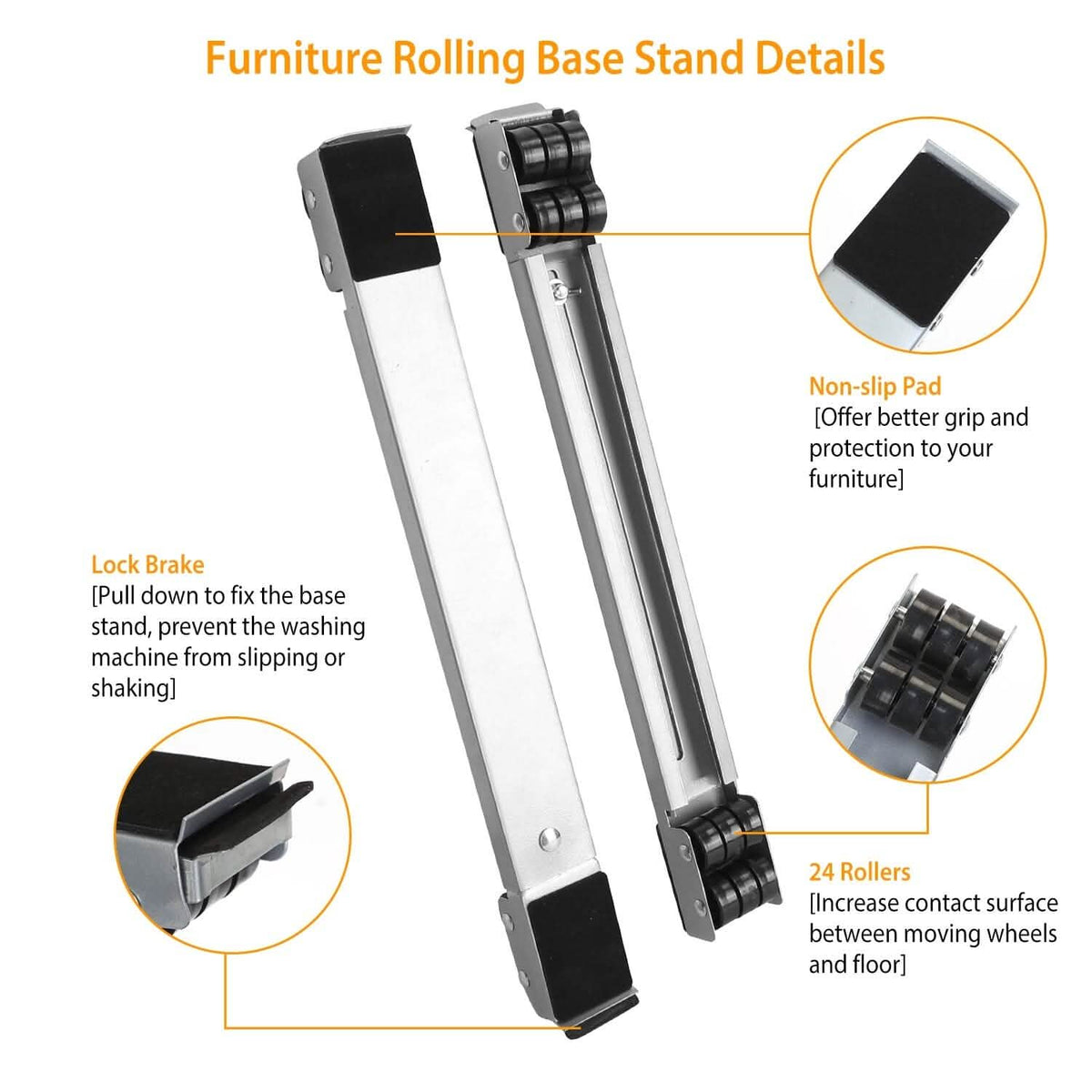 Furniture Dolly Mobile Roller Extendable Base Stand - A-1 Thread Vault
