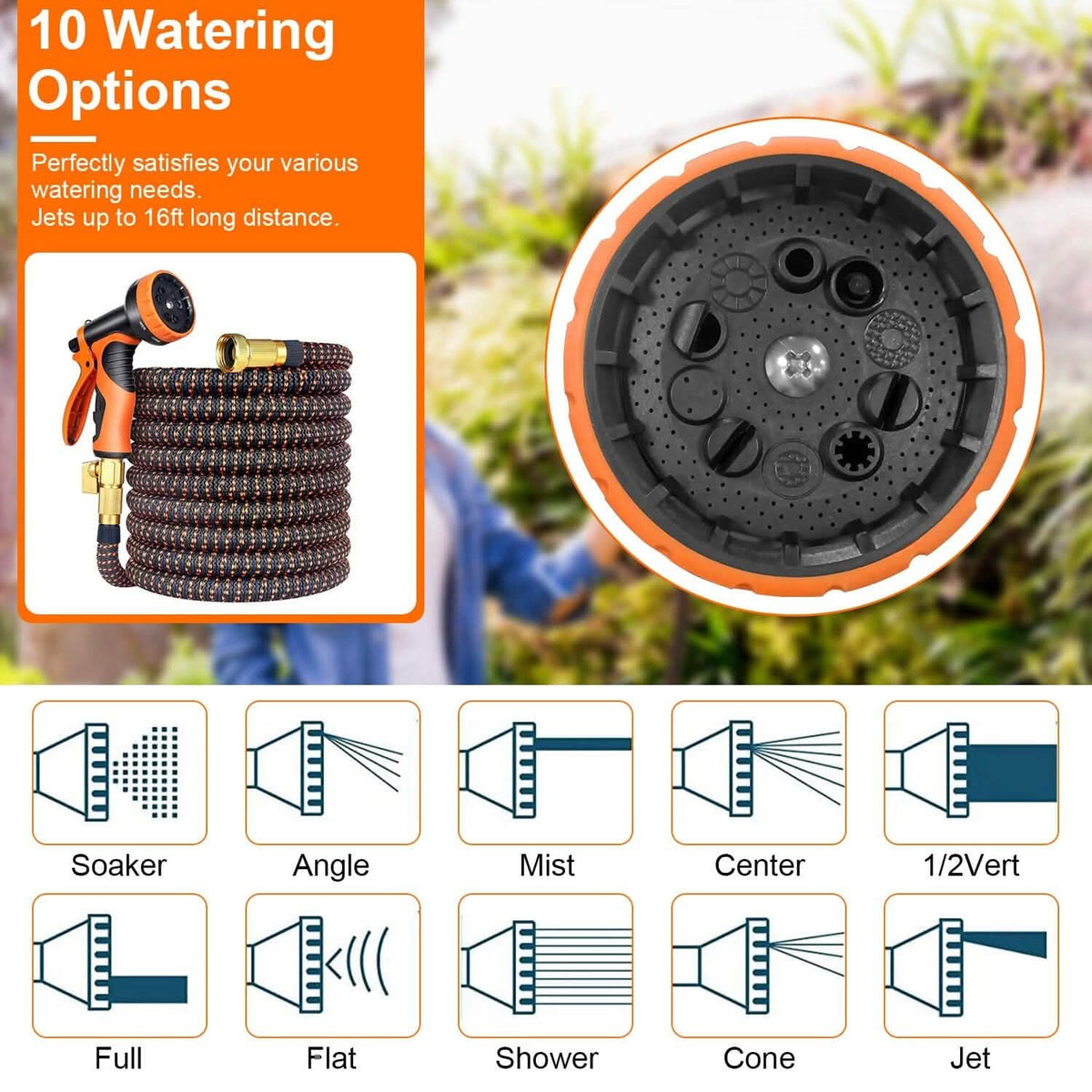 Garden Hose Watering Kit with Spray Nozzle - A-1 Thread Vault