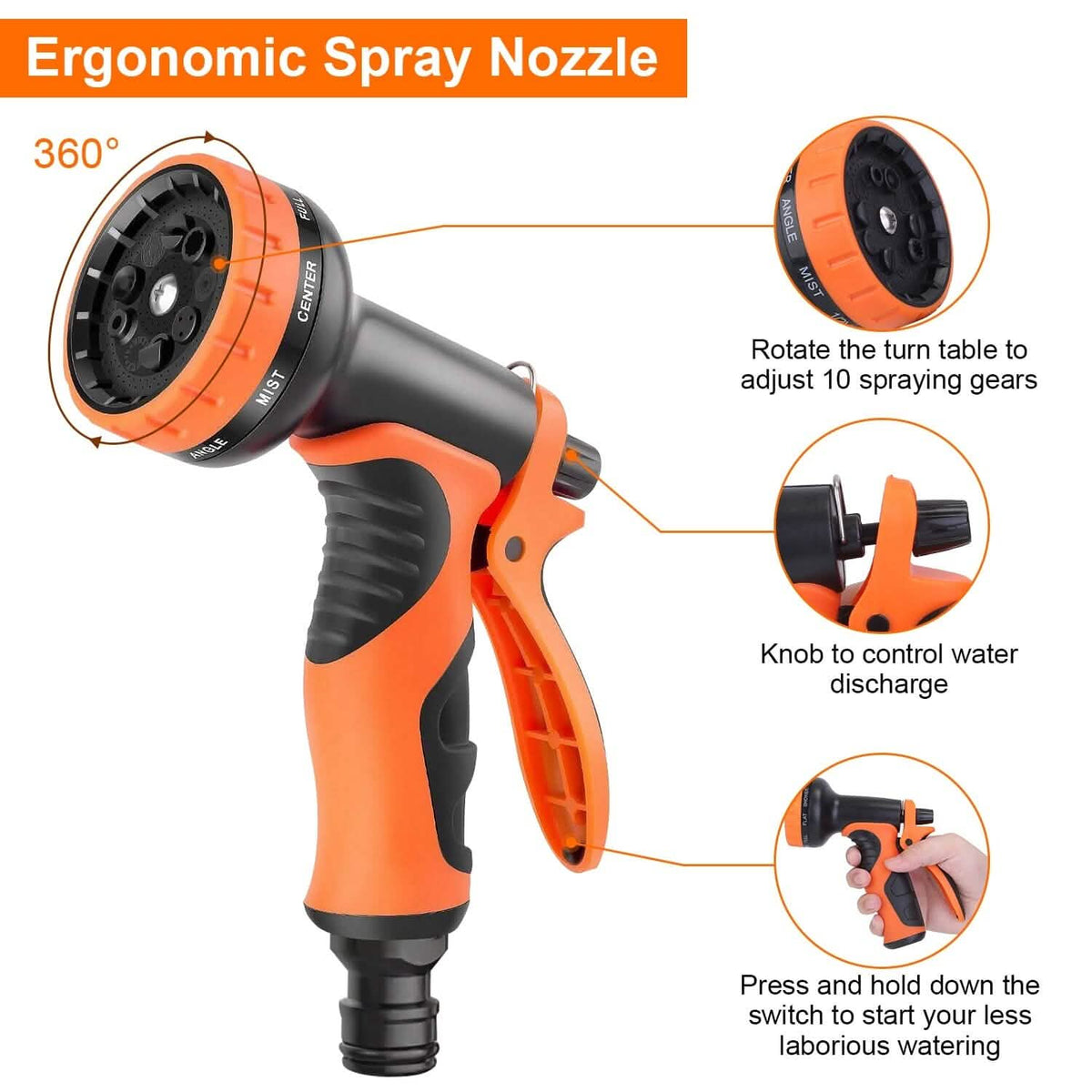 Garden Hose Watering Kit with Spray Nozzle - A-1 Thread Vault