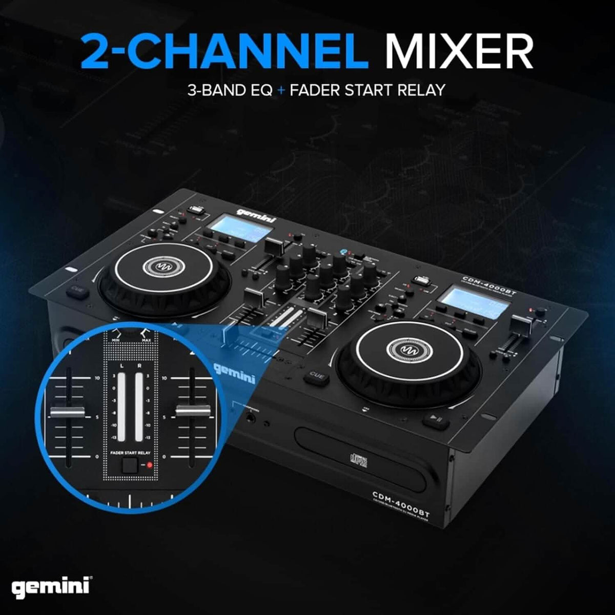 Gemini Sound CDM-4000BT DJ Mixer (Refurbished) - A-1 Thread Vault