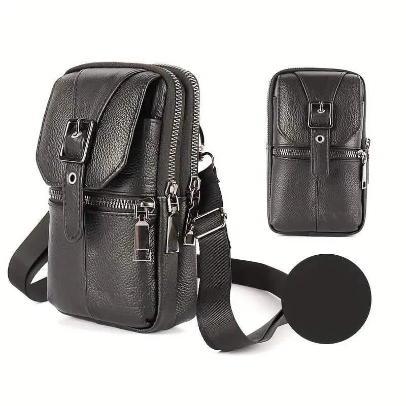 Genuine Leather Multifunctional Cell Phone Bag - A-1 Thread Vault