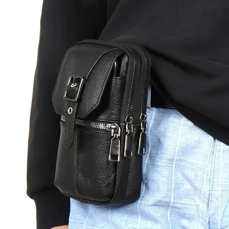 Genuine Leather Multifunctional Cell Phone Bag - A-1 Thread Vault