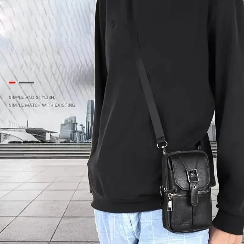 Genuine Leather Multifunctional Cell Phone Bag - A-1 Thread Vault