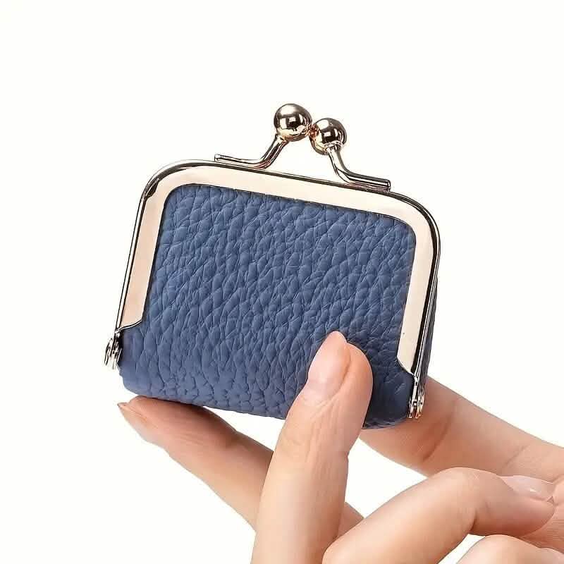 Genuine Leather Vintage-Inspired Coin Purse with Kiss Lock - A-1 Thread Vault