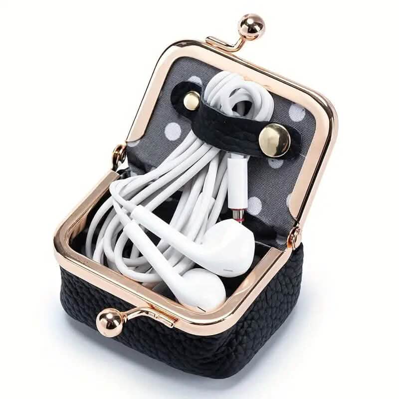 Genuine Leather Vintage-Inspired Coin Purse with Kiss Lock - A-1 Thread Vault