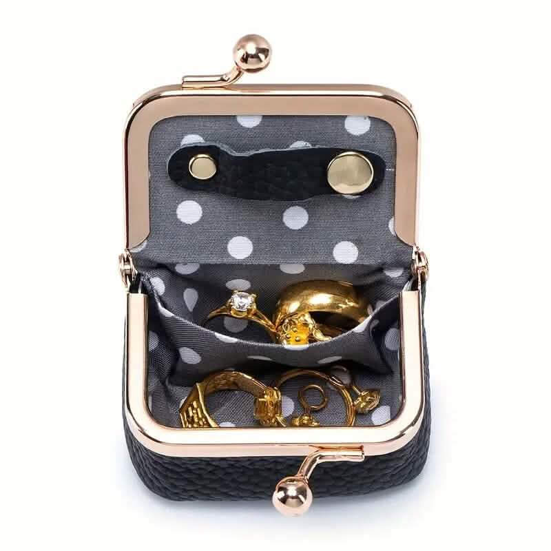 Genuine Leather Vintage-Inspired Coin Purse with Kiss Lock - A-1 Thread Vault