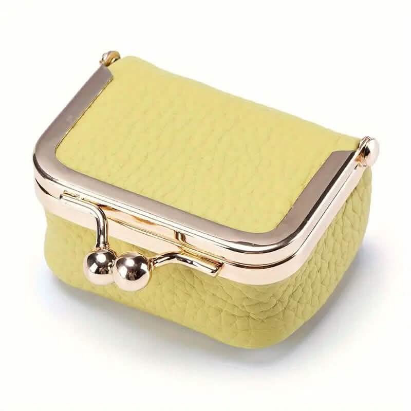 Genuine Leather Vintage-Inspired Coin Purse with Kiss Lock - A-1 Thread Vault