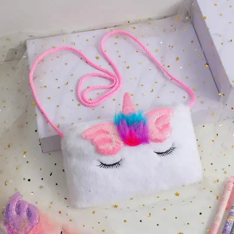 Girls Cute Sequin Plush Unicorn Tie Dye Bag - A-1 Thread Vault