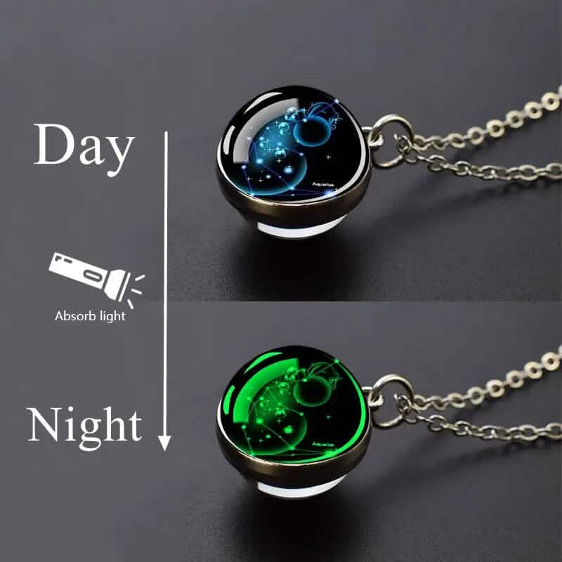 Glow-in-the-Dark Zodiac Pendant Necklace - A-1 Thread Vault