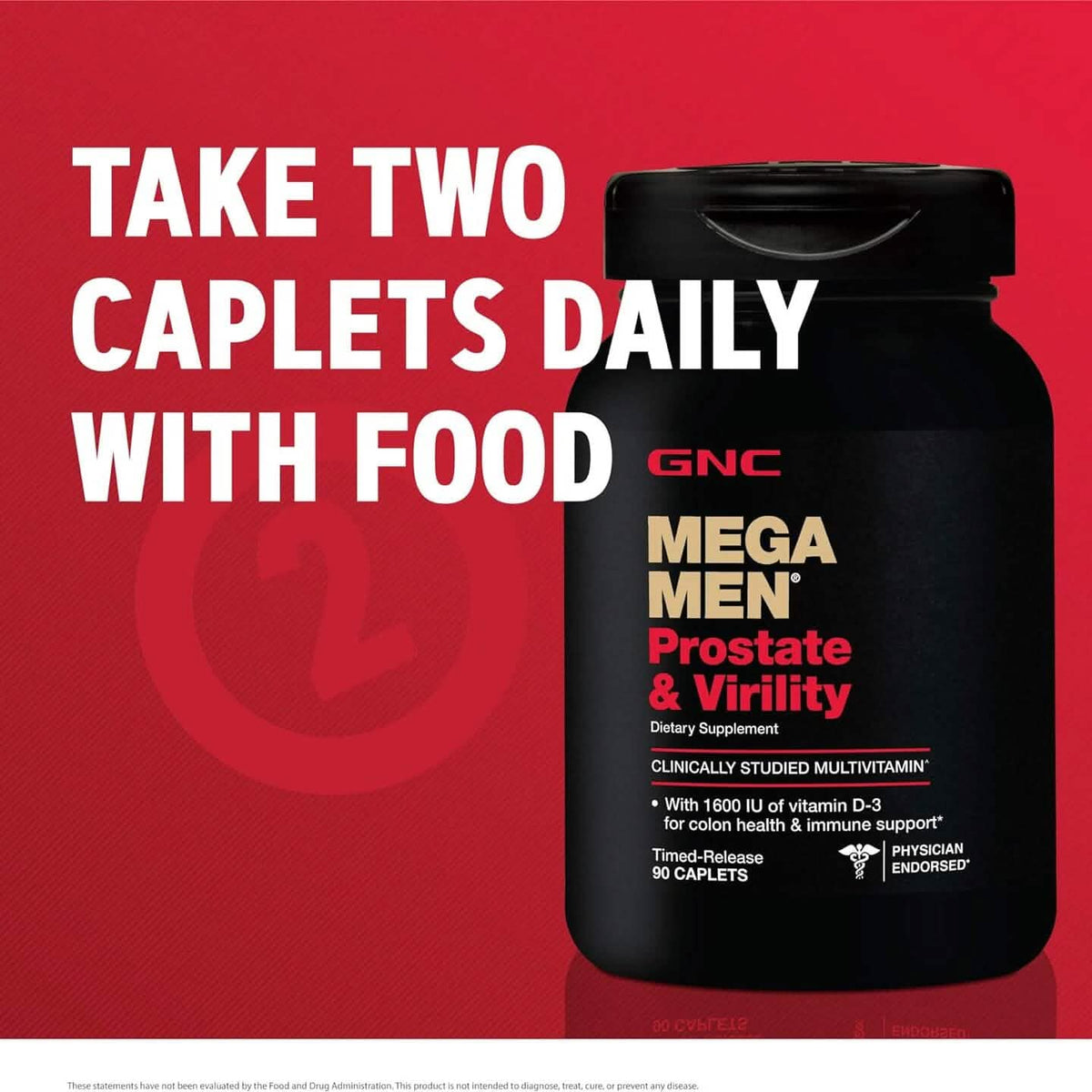 GNC Mega Men Prostate and Virility Supports Optimal Sexual Health and Prostate Health 90 Caplets - A-1 Thread Vault