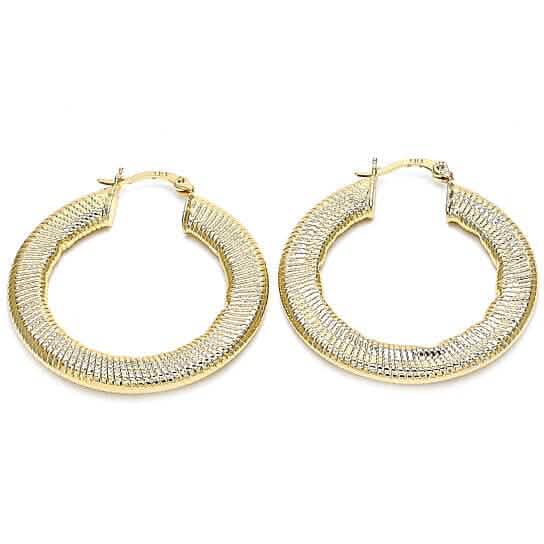 Gold Filled Flat Hoop Earrings - A-1 Thread Vault