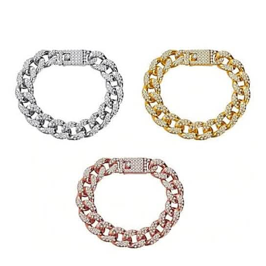 Gold Filled High Polish Finish Men's Bracelet Hip Hop Miami Cuban Link - A-1 Thread Vault