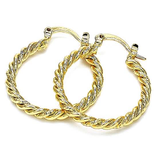 Gold Filled Twist Hoop Earring - A-1 Thread Vault