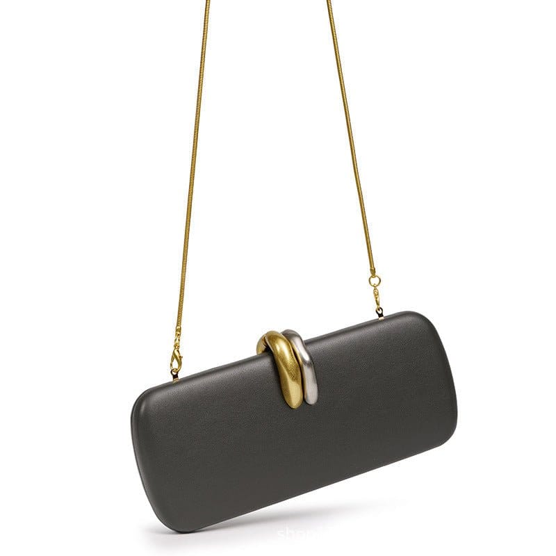 Gold & Silver Accent Structured Clutch Bag(MAC429) - A-1 Thread Vault