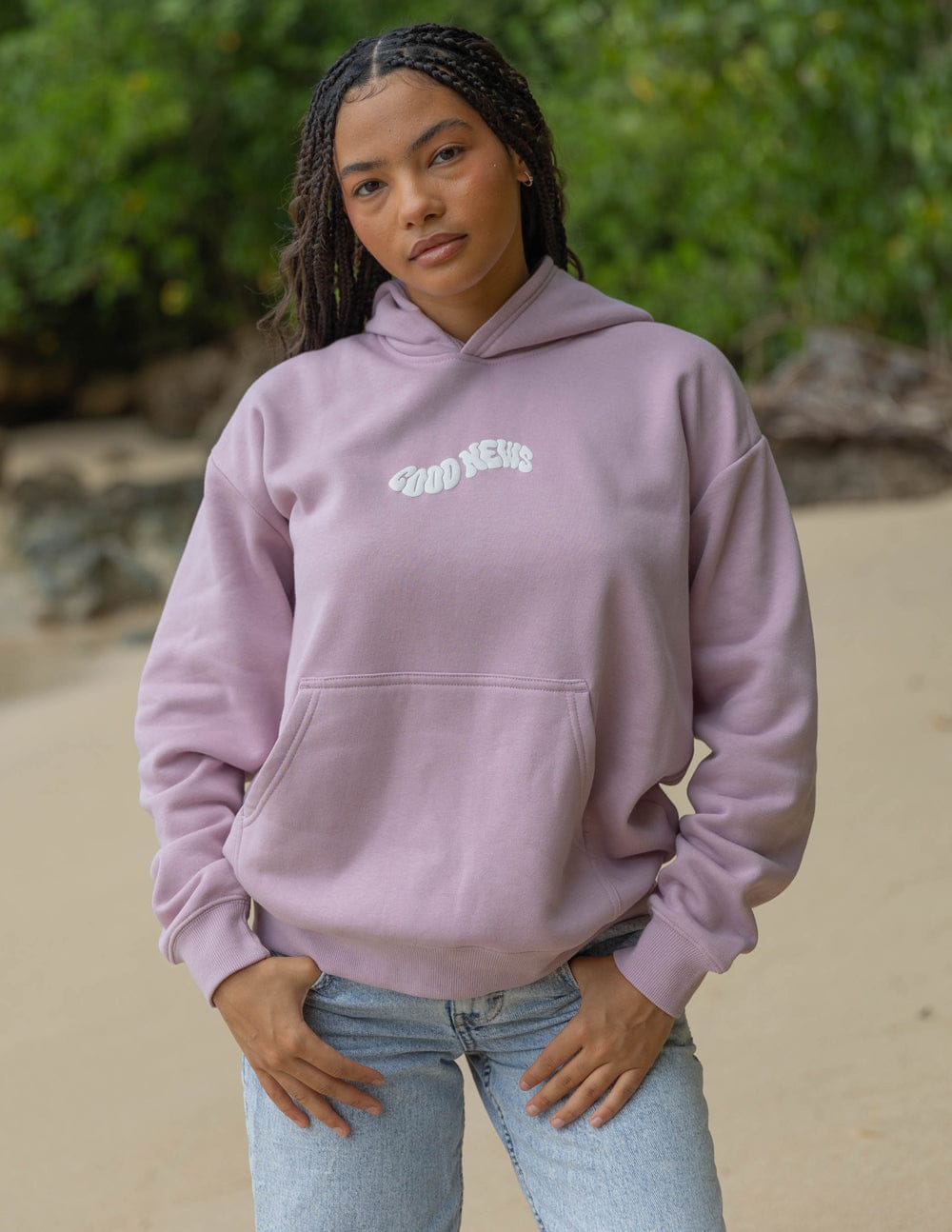 Good News Pink Unisex Hoodie - A-1 Thread Vault