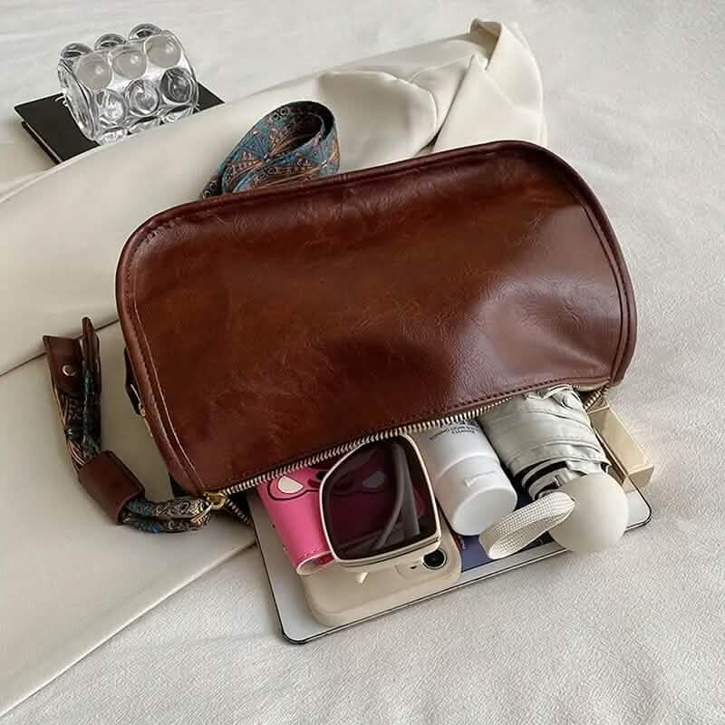 Graphic Pattern Zipper Crossbody Bag - A-1 Thread Vault