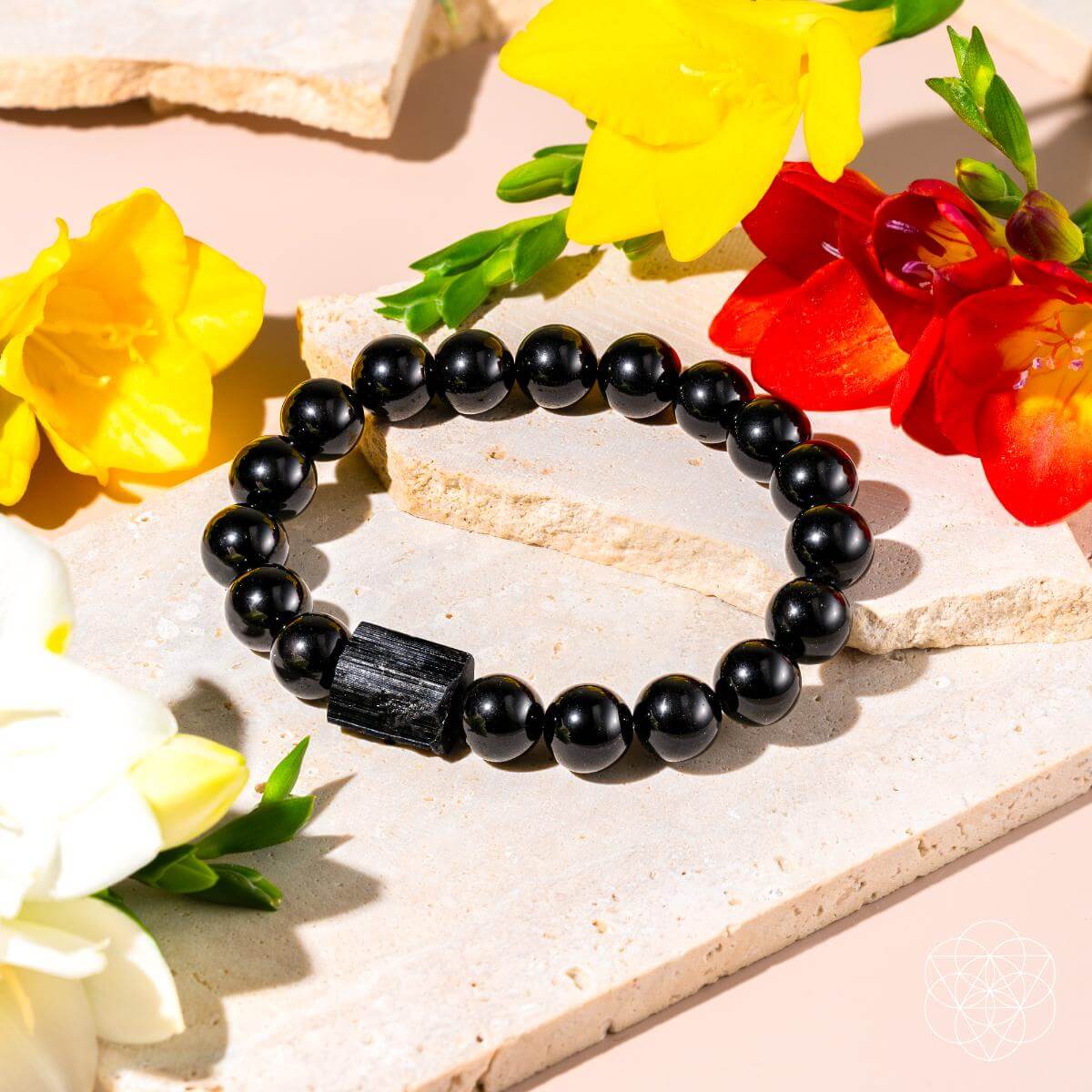 Habit Breaker - Black Obsidian & Tourmaline Bracelet - A-1 Thread Vault