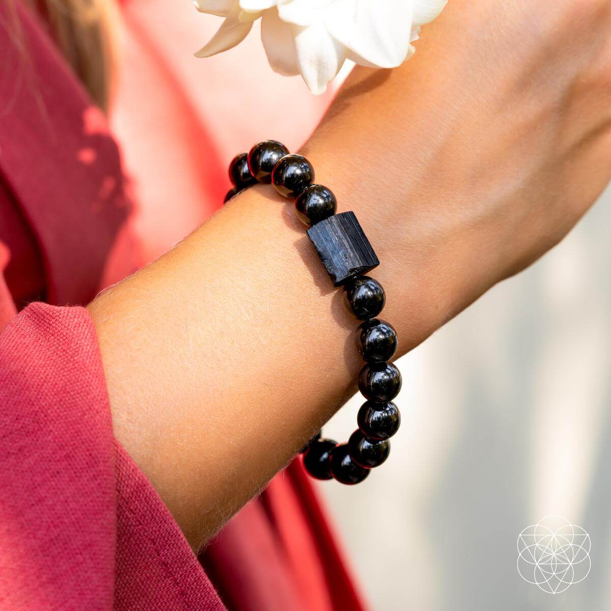 Habit Breaker - Black Obsidian & Tourmaline Bracelet - A-1 Thread Vault