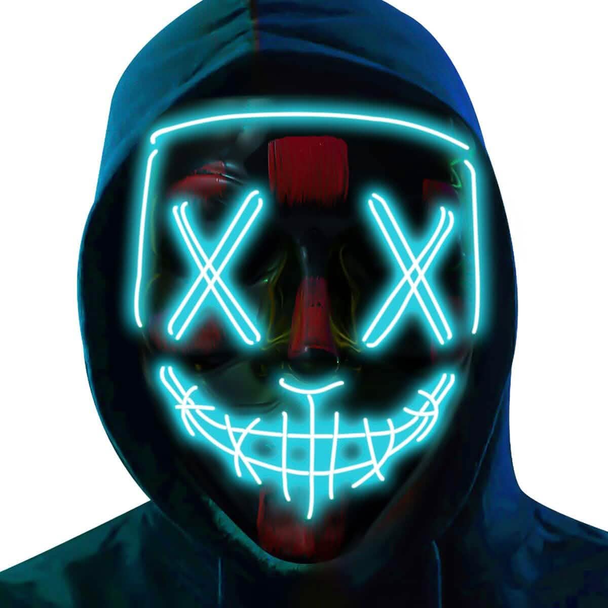 Halloween Mask LED, Light up Mask for Festival Cosplay - A-1 Thread Vault