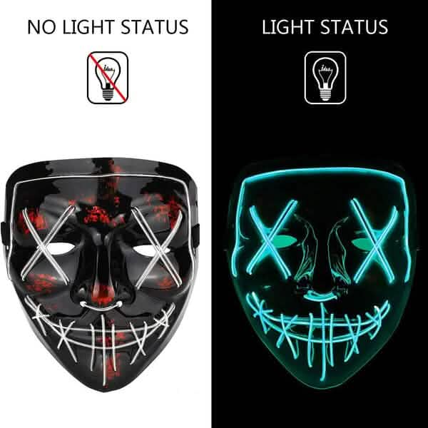 Halloween Mask LED, Light up Mask for Festival Cosplay - A-1 Thread Vault